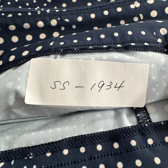 Spanx Sunshine Shorts Womens Medium Blue Polka Dot Stretch Pull On‎ SS-1934 - Picture 2 of 7